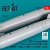 RESKIT RS48-0589 B43-1 nuclear bombs (2 pcs) (A-4, A-6A/E, A-7C/E, B-47B/E, B-58A, F-100D/F, F-104A/C, F-105D/F, F-111A/D/E/F, F-4C/D/E ) (3D Printed) (1/48)
